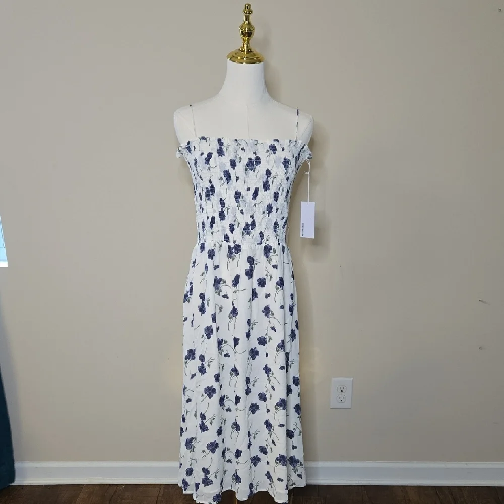 Reformation Blue Floral Midi Dress - Picture 5 of 7